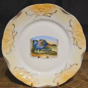 Scenic Longmont Colorado Decorative Plate with Gold Accents